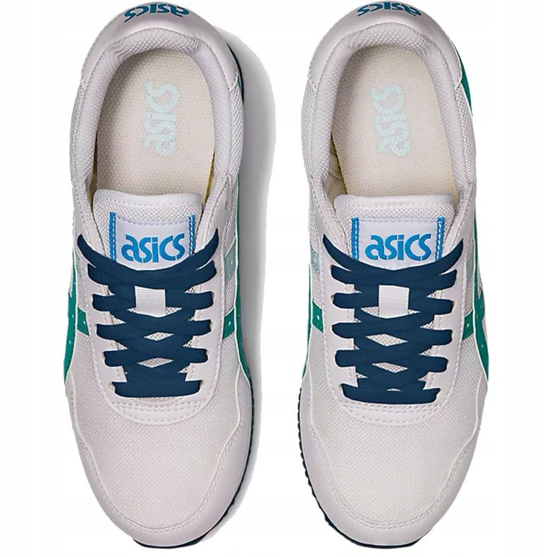 Dětské boty Asics Tiger Runner Gs bílé a modré 1204A015 100 bílý vícebarevný 1