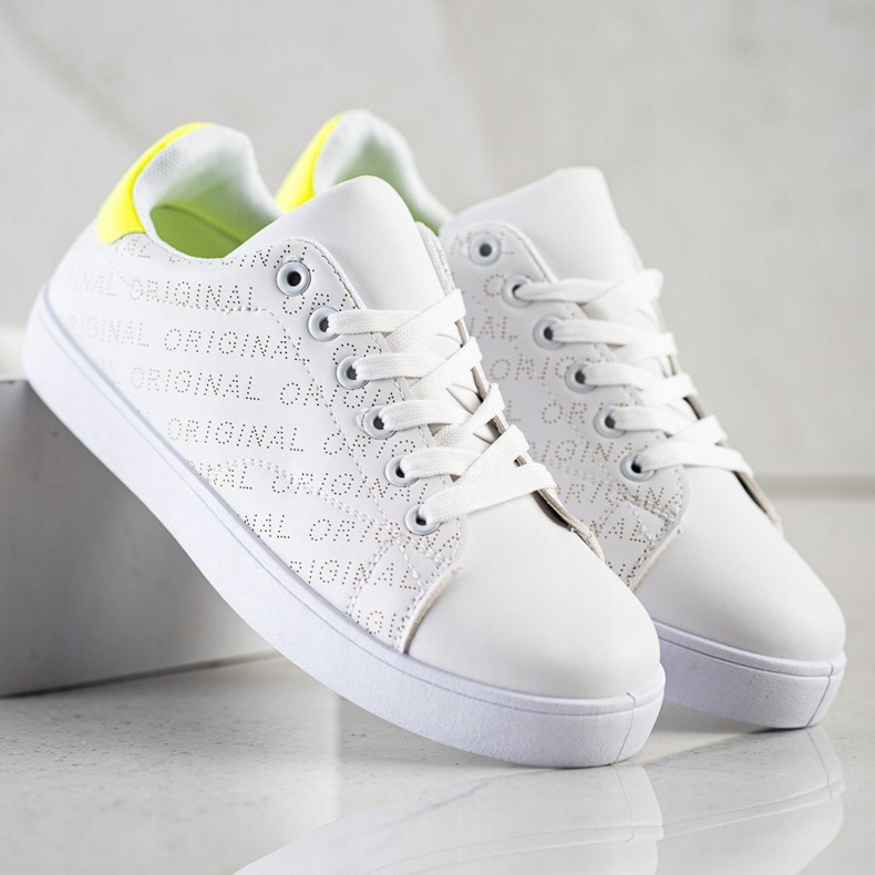 SHELOVET Originální nízké tenisky bílý 1