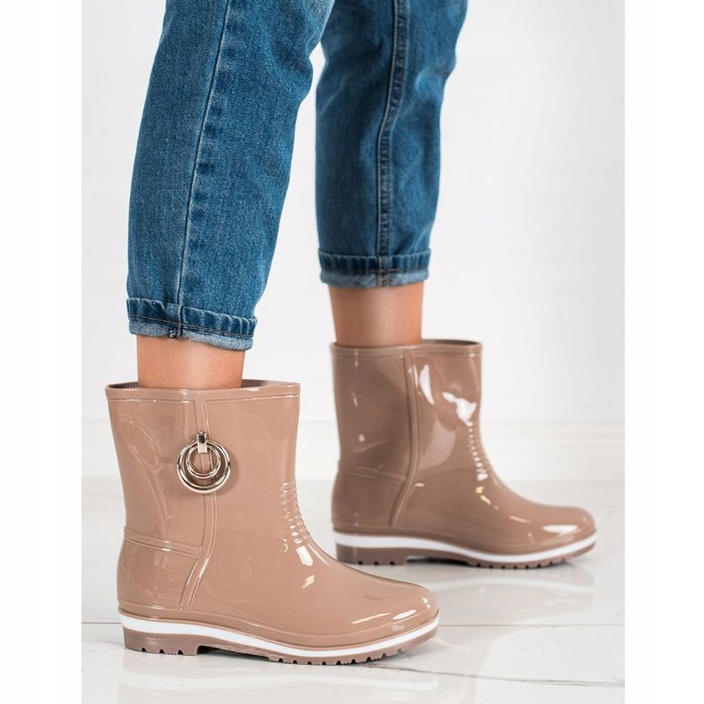 Bona Galoše se zlatým ornamentem béžový 1 Bona Galoše se zlatým ornamentem béžový 1