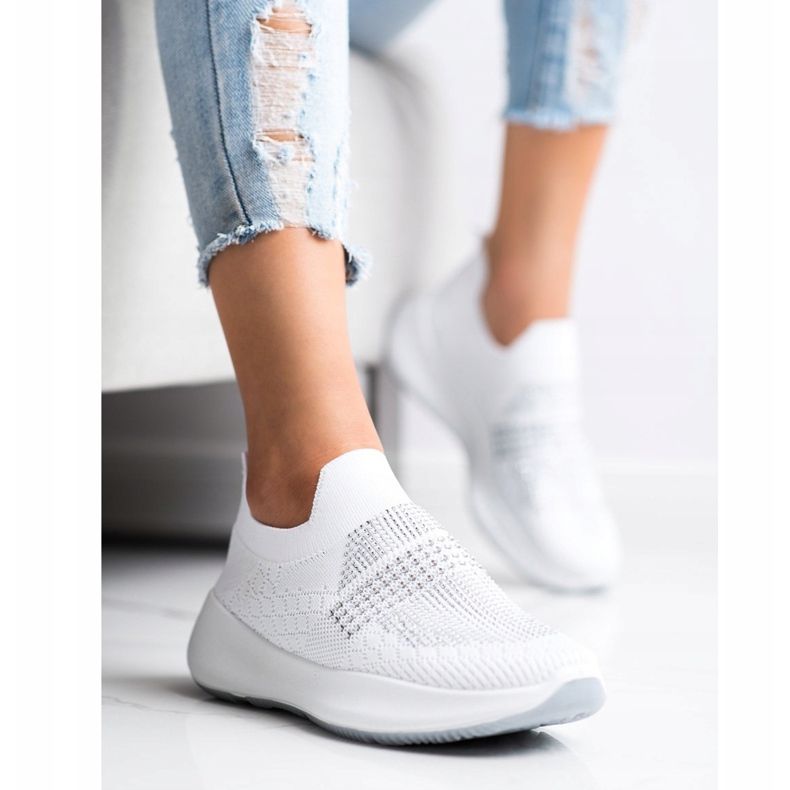 Renda Bílé tenisky s krystaly bílý 2