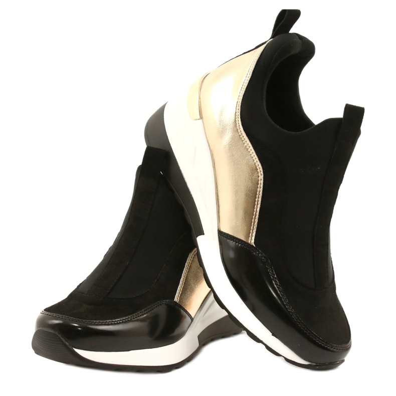 Klínové tenisky Evento 21PB35-4000 černá zlatý 6