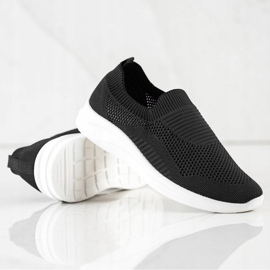 Ideal Shoes Černé sportovní slipy černý 1