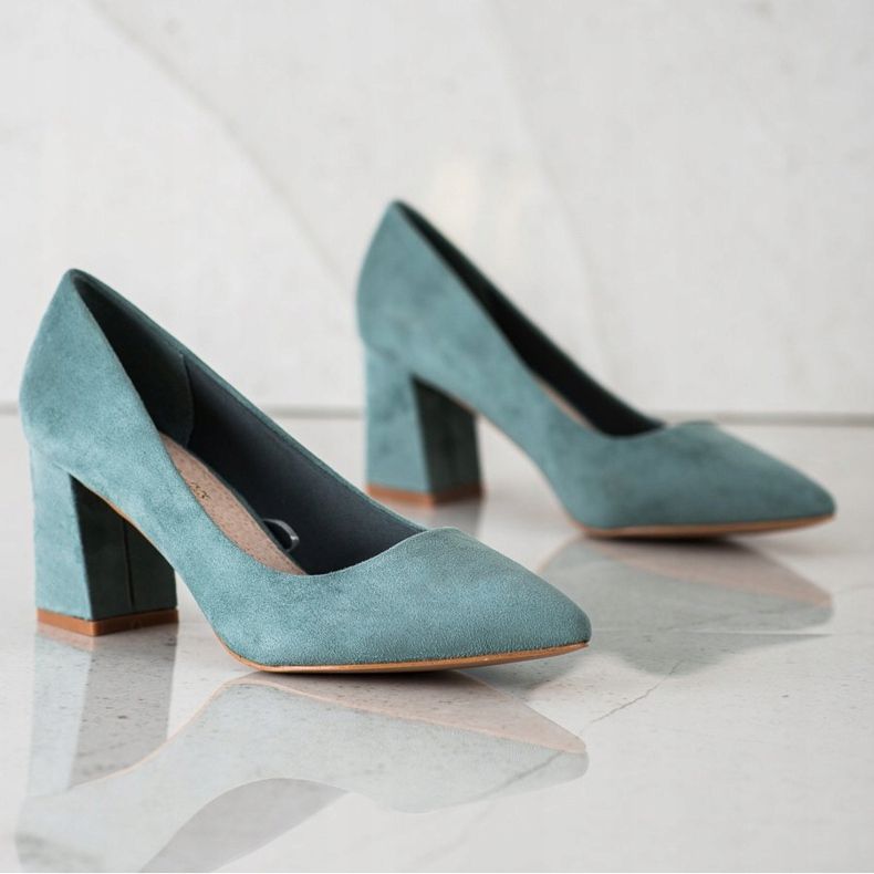 Klasické semišové lodičky VINCEZA zelená 1