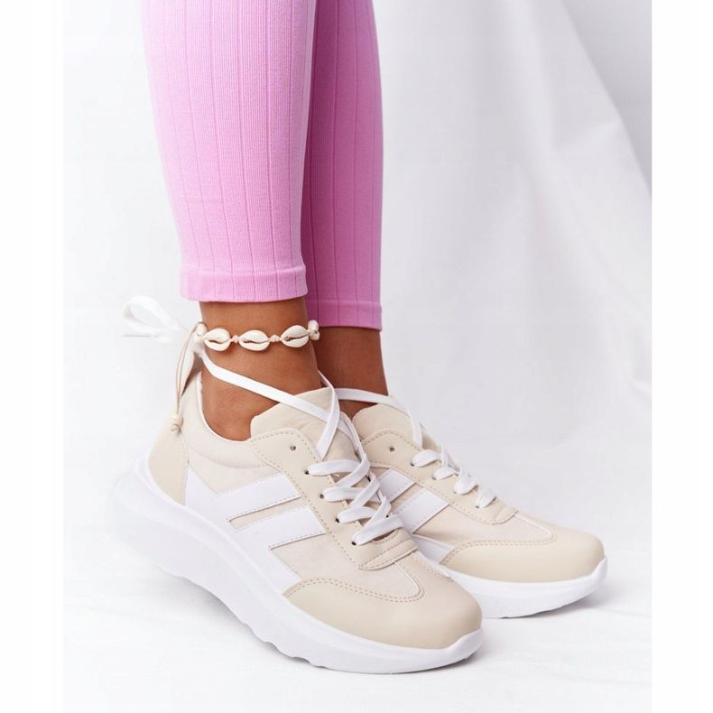 PS1 Dámské sportovní boty Tenisky Béžová Dovolená béžový bílý 1