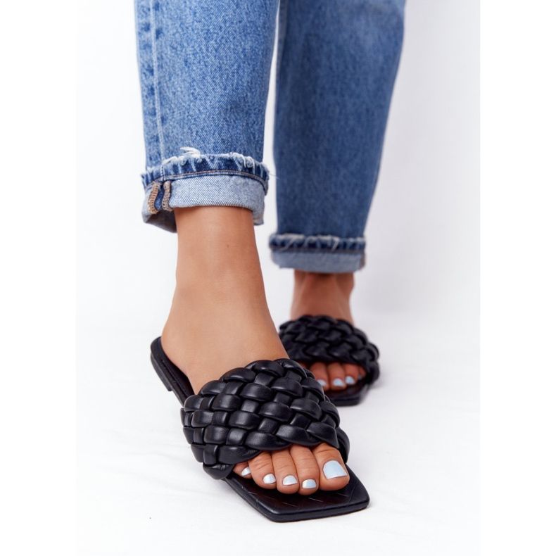 PS1 Dámské černé pletené pantofle Cheryl černá 1 PS1 Dámské černé pletené pantofle Cheryl černá 1