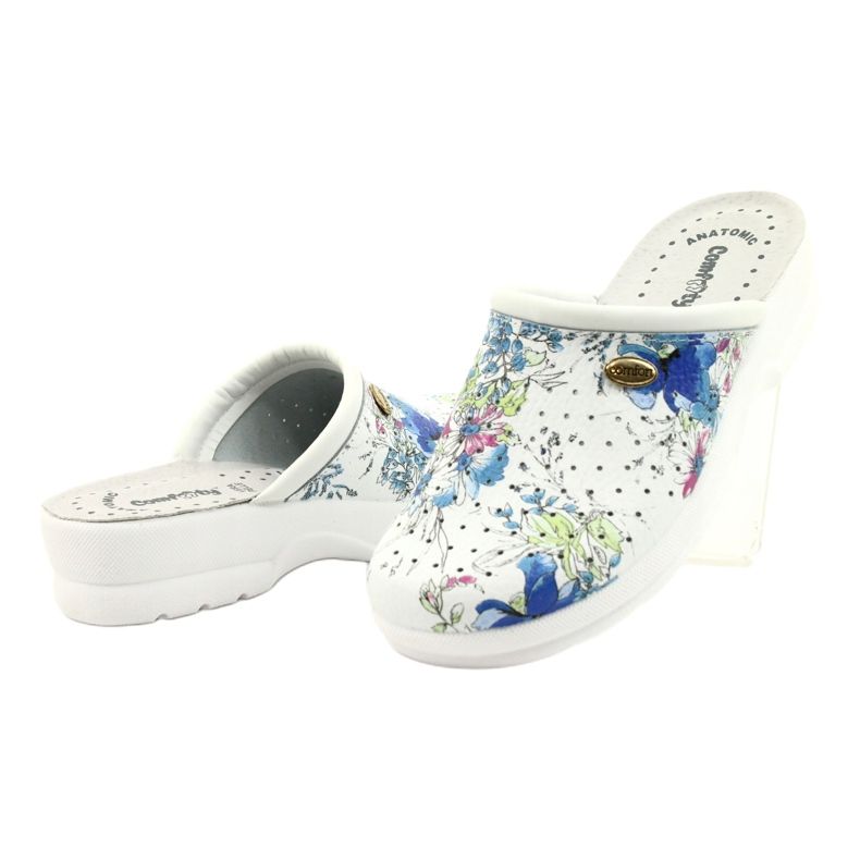 Bílé žabky Comfooty Alessia bílý vícebarevný 3 Bílé žabky Comfooty Alessia bílý vícebarevný 3