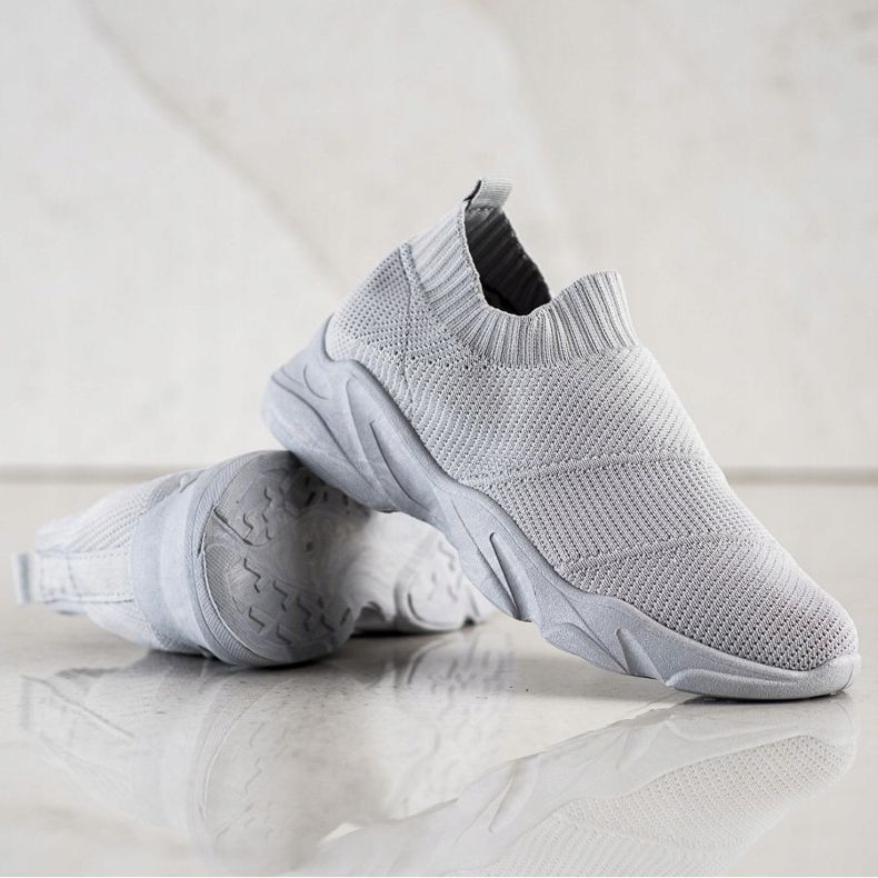 SHELOVET Pohodlné nazouvací boty šedá 1