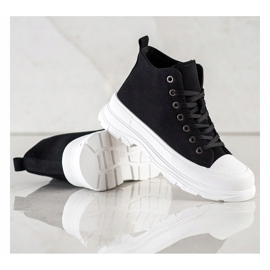 SHELOVET Vysoké Tenisky Na Platformě černá 2