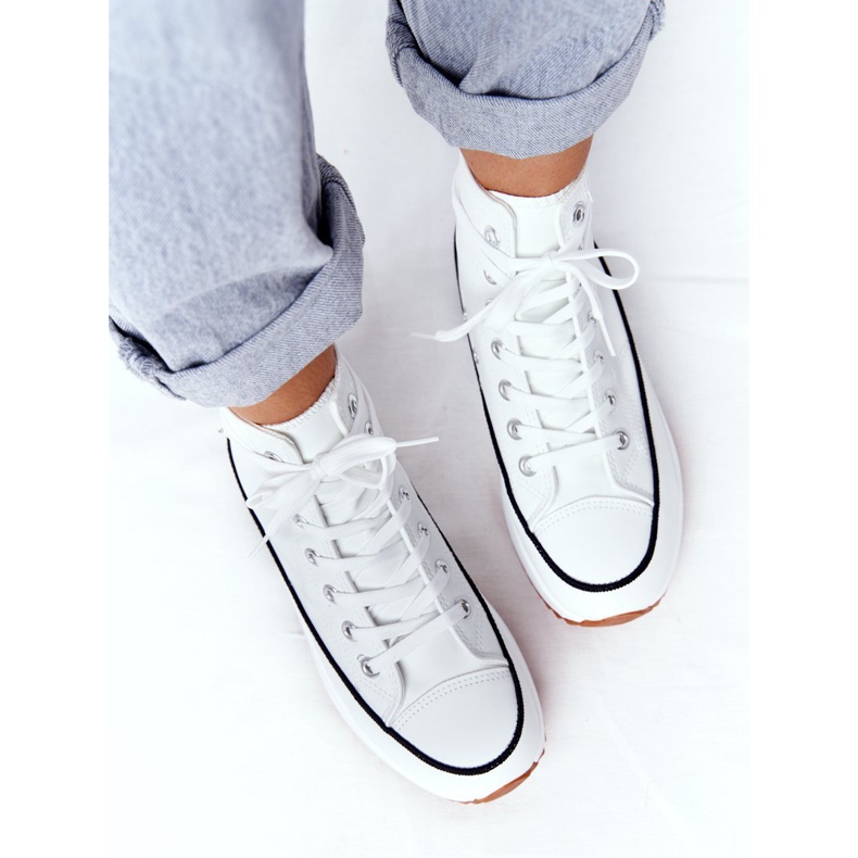 PS1 Kožené tenisky na bílé platformě Coachella bílý 2