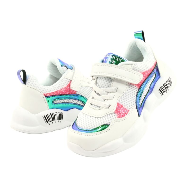 American Club Módní halografické sportovní boty ES23/21 White bílý 3