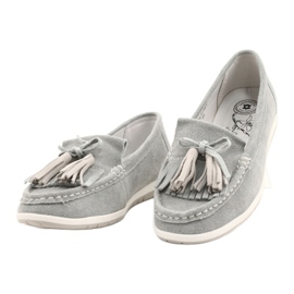 Evento Dámské mokasíny, semišová kůže s třásněmi, šedý batist šedá 1 Evento Dámské mokasíny, semišová kůže s třásněmi, šedý batist šedá 1