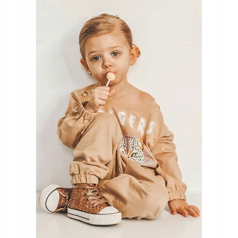 FRROCK Dětské tenisky High Shiny Golden Ally zlatý 1