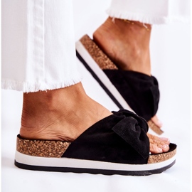 PS1 Černé pantofle na tak pohodlné platformě černá 1