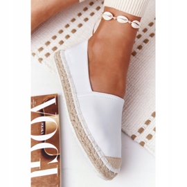 Kožené espadrilky na pletené podrážce Big Star HH274506 bílé bílý 2