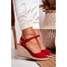 Dámské sandály Espadrilles Big Star Red DD274A213 červený 3