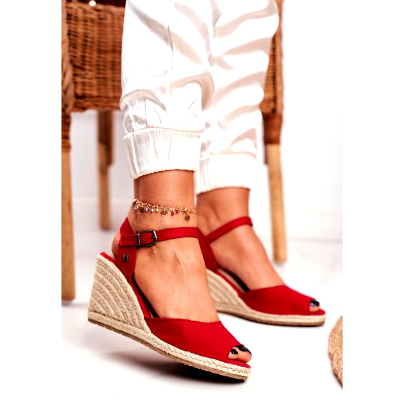 Dámské sandály Espadrilles Big Star Red DD274A213 červené 1
