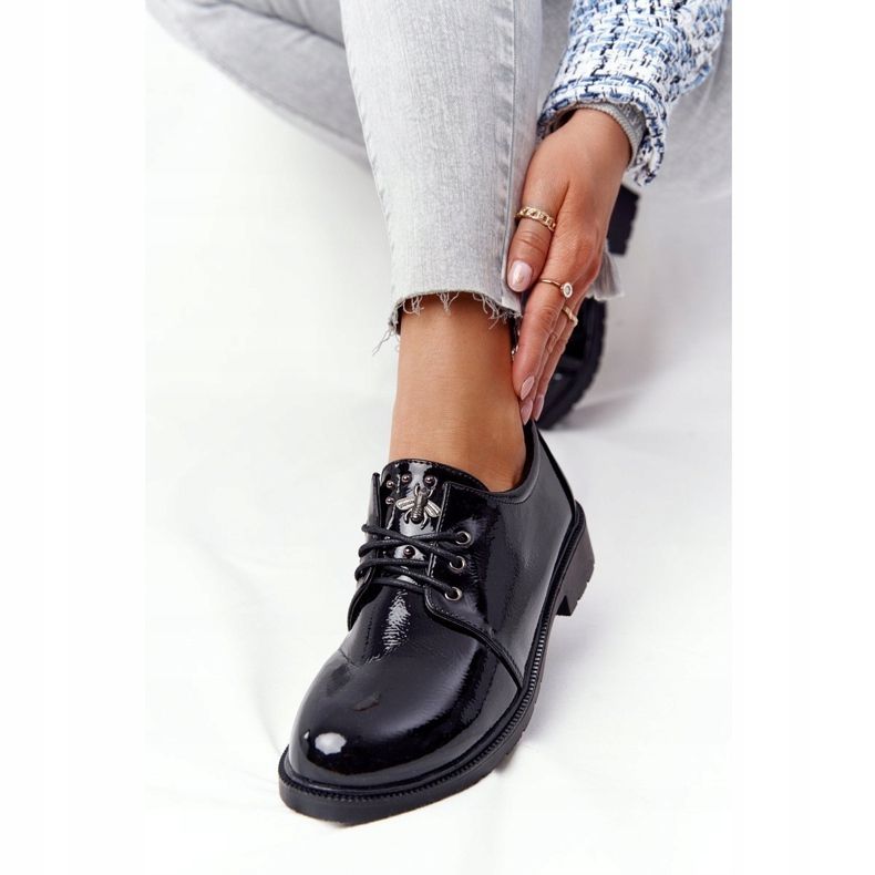S.Barski Dámské lakované boty Oxfords S. Barski černé černý 1