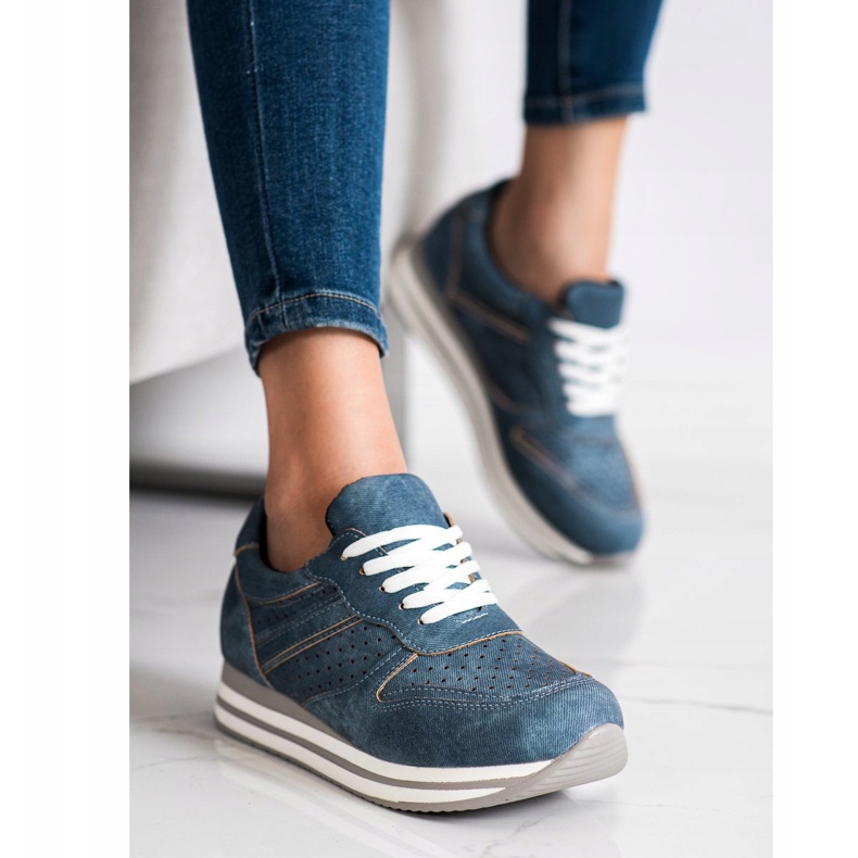 Kylie Sportovní obuv z eko kůže modrý 1