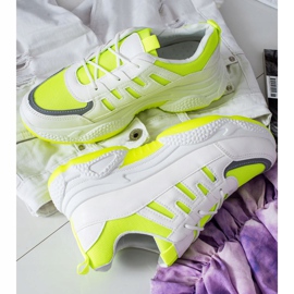 SHELOVET Pohodlné tenisky se síťovinou bílý žlutá 1