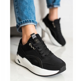 SHELOVET Klasické tenisky na platformě černý 2