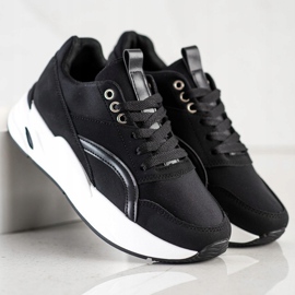 SHELOVET Klasické tenisky na platformě černý 1