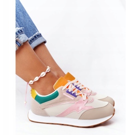 PS1 Dámské sportovní boty Tenisky béžové po hodině béžový vícebarevný 2