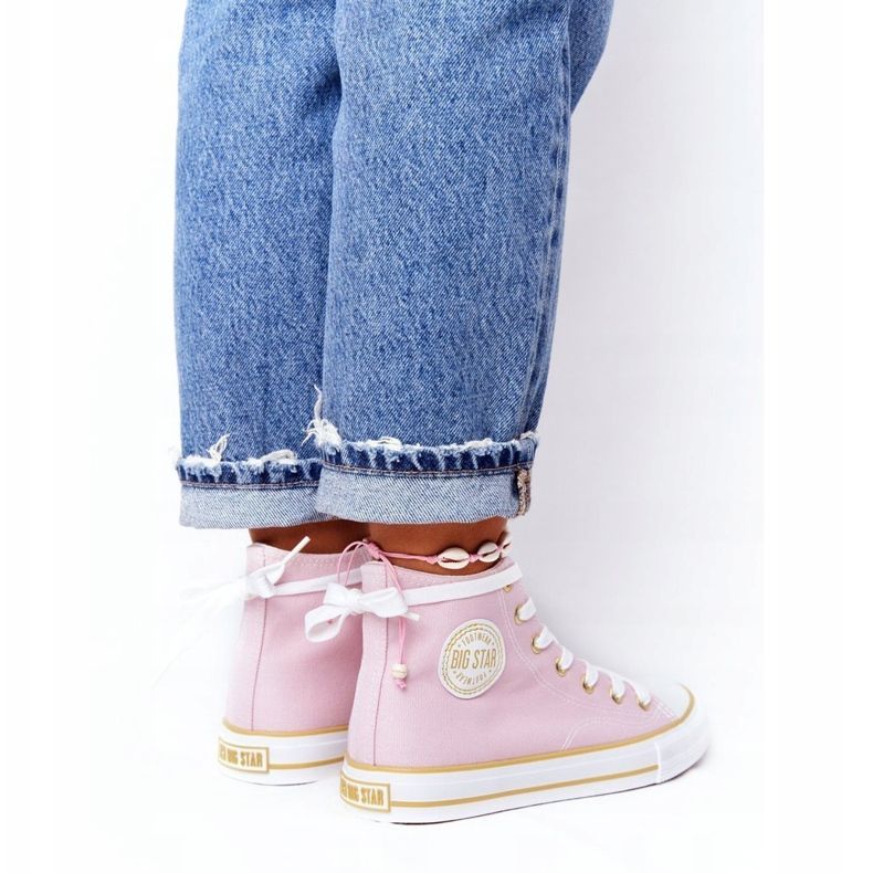 Dámské vysoké tenisky Big Star HH274447 růžové růžový 1