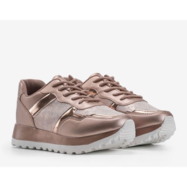 Šampaňské tenisky z eko kůže 2019-447 vícebarevný zlatý 1