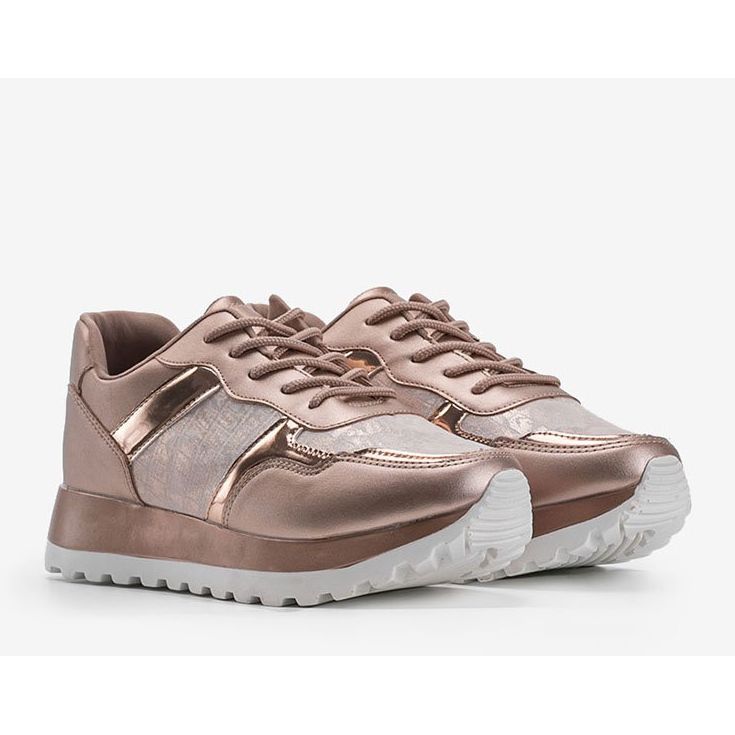 Šampaňské tenisky z eko kůže 2019-447 vícebarevný zlatý 1