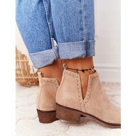 PS1 Prolamované boty s výřezy Beige Clever hnědý 1 PS1 Prolamované boty s výřezy Beige Clever hnědý 1