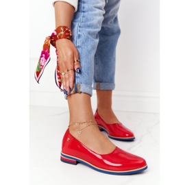 Lakované kožené boty Maciejka 05035-08 červená červené 2