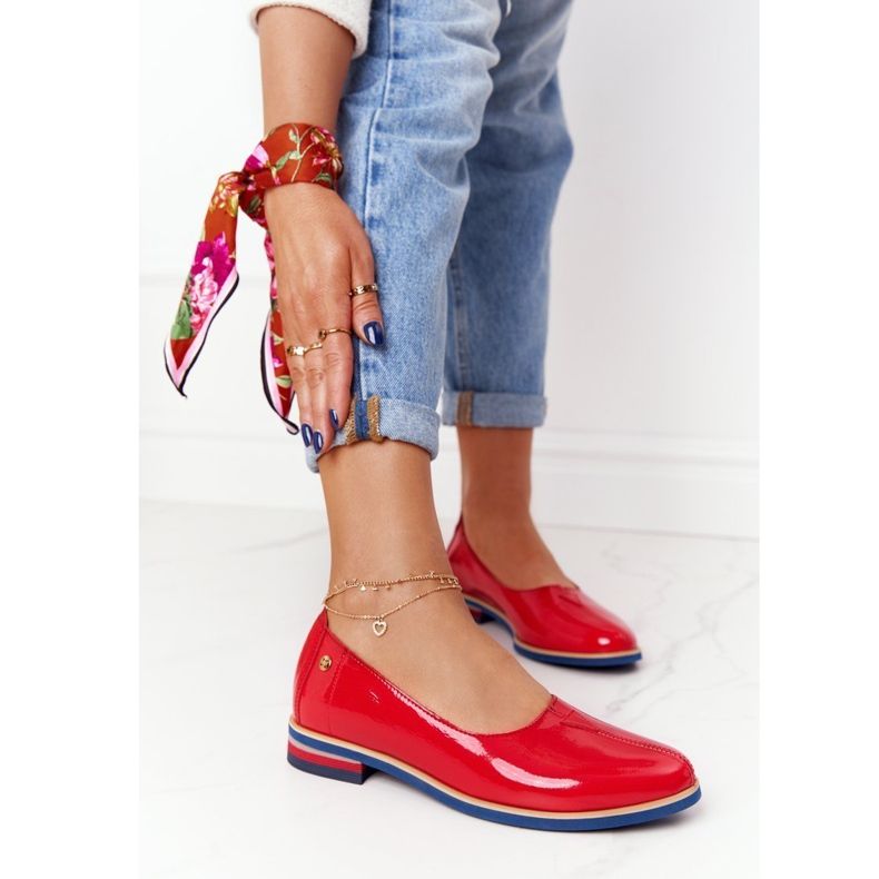 Lakované kožené boty Maciejka 05035-08 červená červené 2