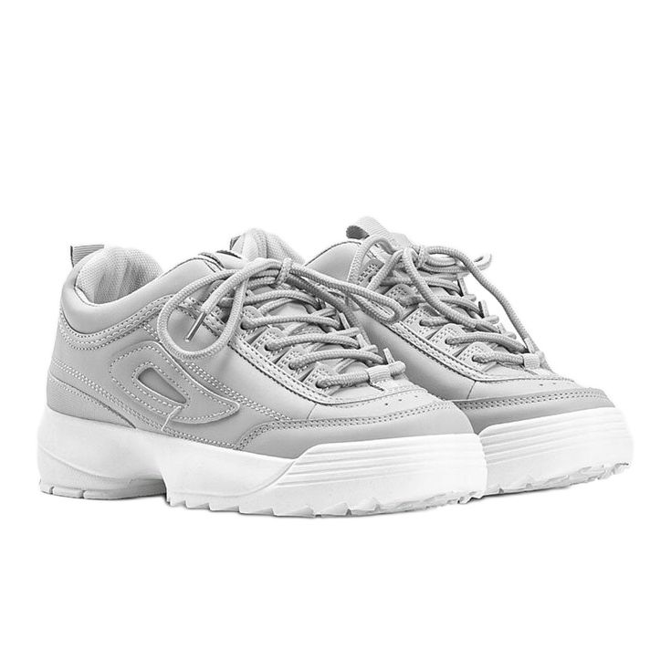 Šedé tenisky s tlustou podrážkou Amya šedá 1