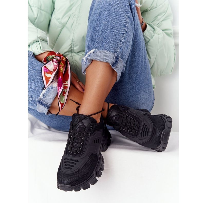 Dámské černé tenisky na velké podrážce černé New Yorku černá 1