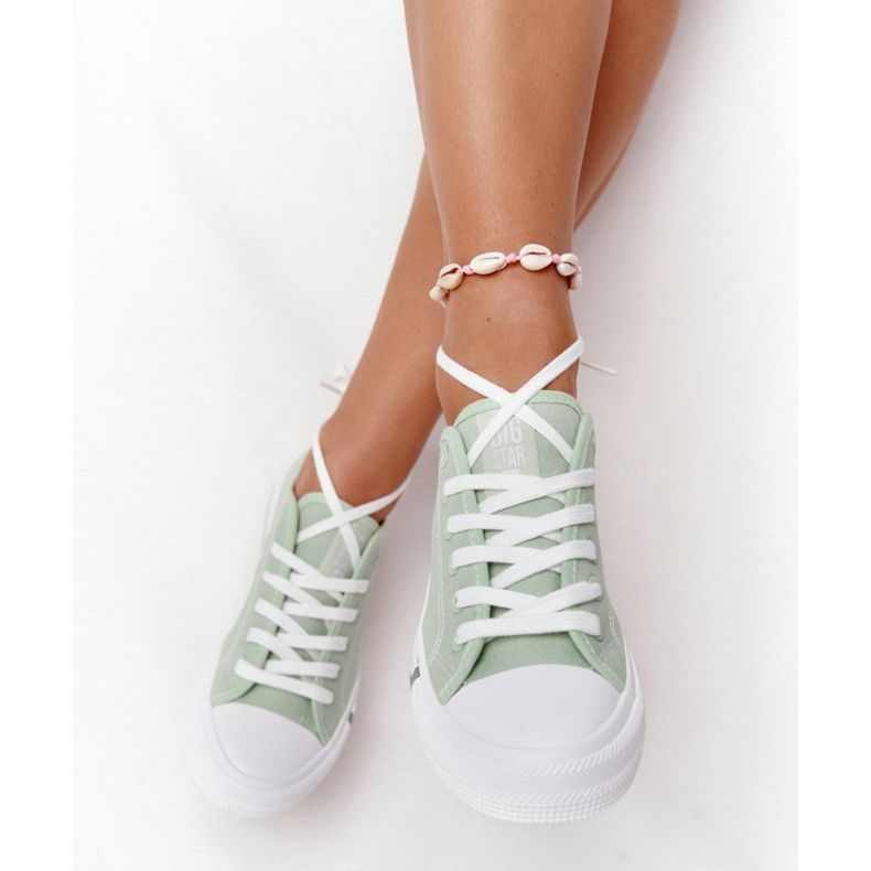 Klasické dámské tenisky Big Star HH274112 zelené zelená 1