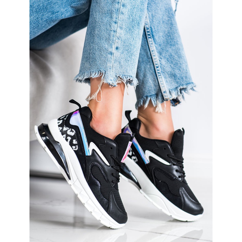 SHELOVET Pohodlné módní tenisky černá 1