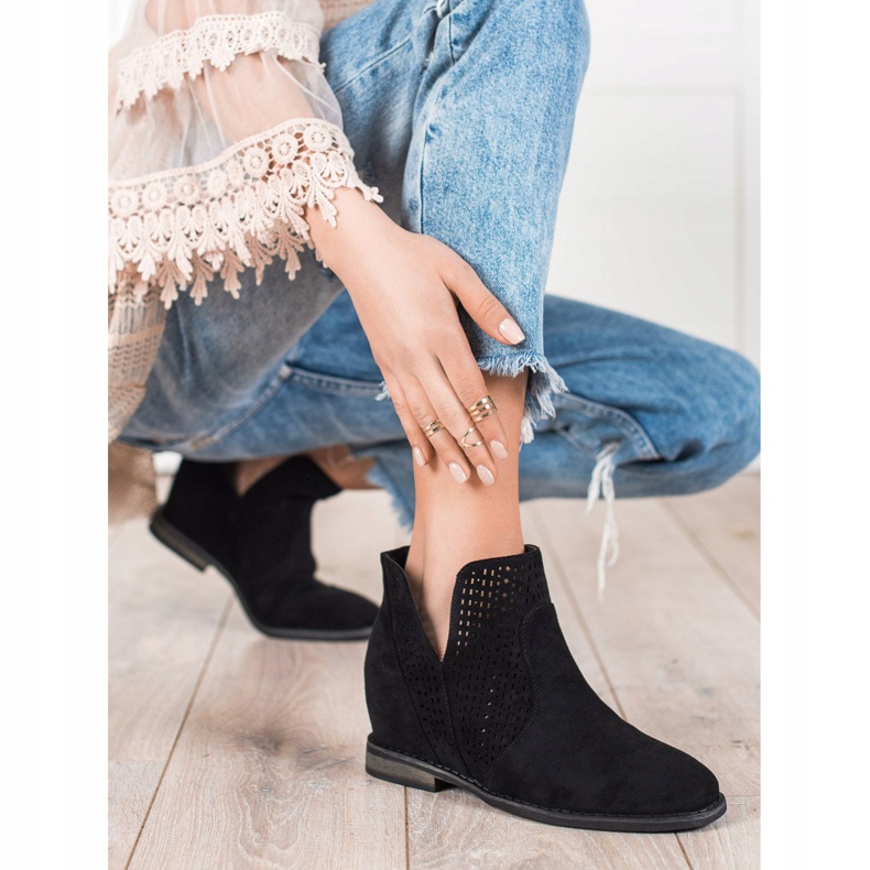 S. BARSKI Jarní boty s vyříznutým S.BARSKI černá 1