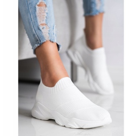 SHELOVET Pohodlné nazouvací boty bílý 4
