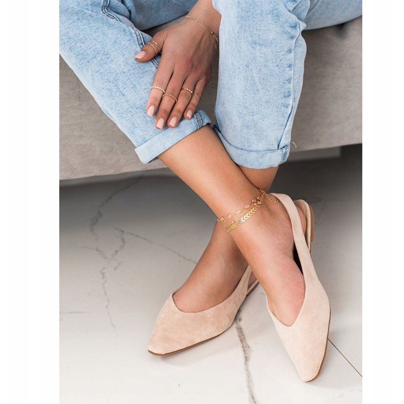 Seastar Lodičky s objevenou patou béžový 2