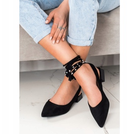 Seastar Lodičky s ozdobným vázáním černý 2