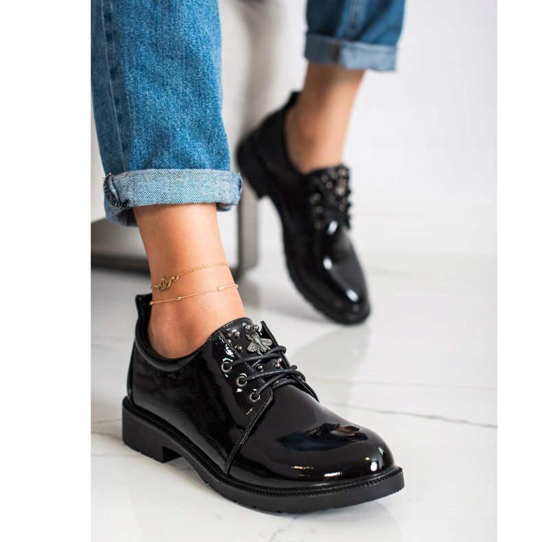 S. BARSKI Černě lakované boty černá 1