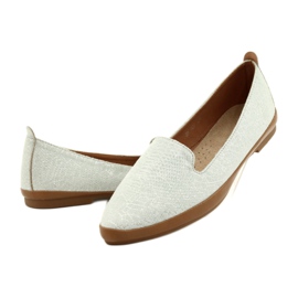 Sergio Leone stříbrno-šedé balerínky MK700 stříbrný 2