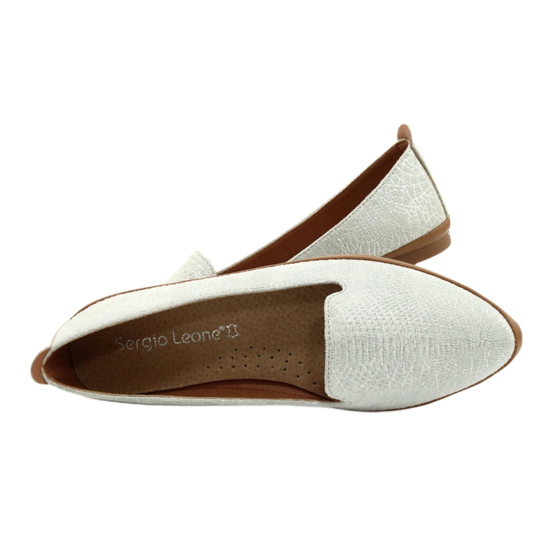 Sergio Leone stříbrno-šedé balerínky MK700 stříbrný 4