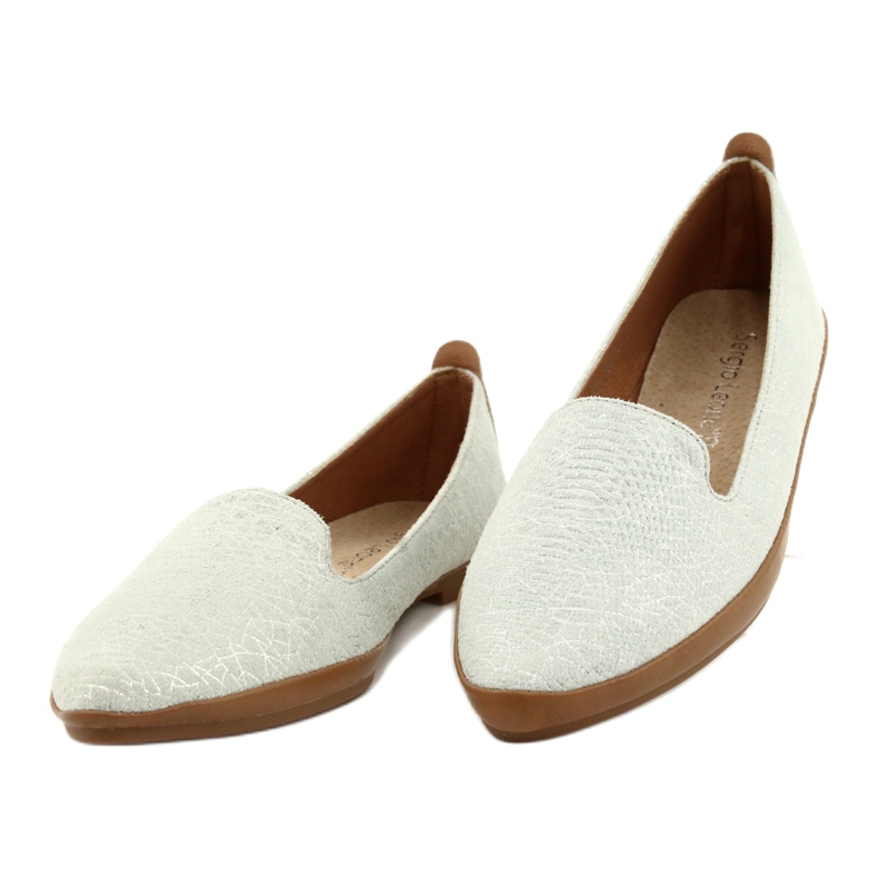 Sergio Leone stříbrno-šedé balerínky MK700 stříbrný 1