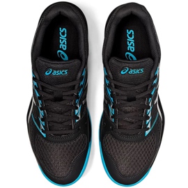 Pánské volejbalové boty Asics Upcourt 4 černé a modré 1071A053 020 černá černá 1