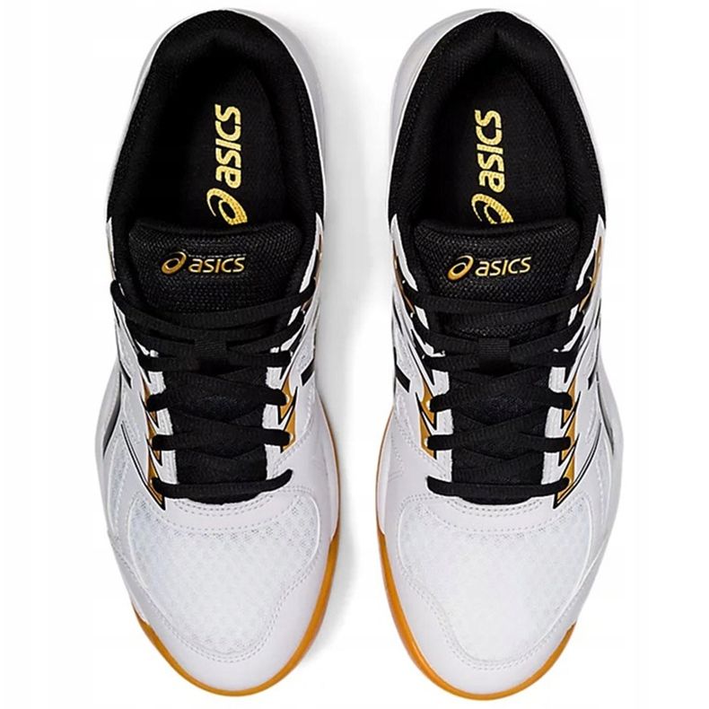 Asics Upcourt 4 bílo-černá 1071A053 102 pánských volejbalových bot bílý bílý 1