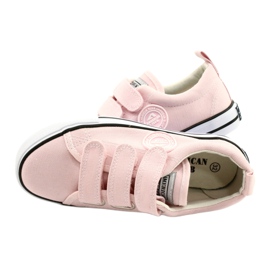 Tenisky na suchý zip American Club pink LH63 / 21 růžový 4