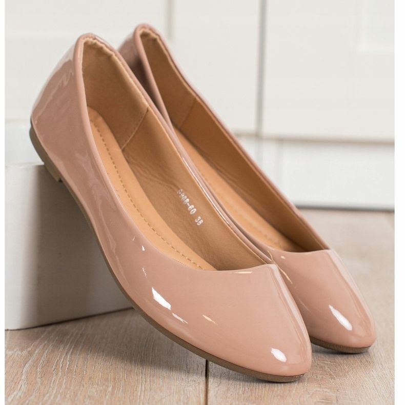 Diamantique Lakované balerínky hnědý 2