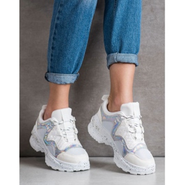 SHELOVET Tenisky s efektem Holo bílý vícebarevný 2