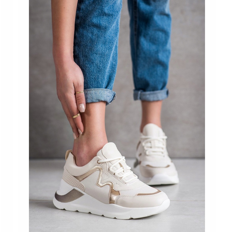 Weide Pohodlné stylové tenisky béžový 2